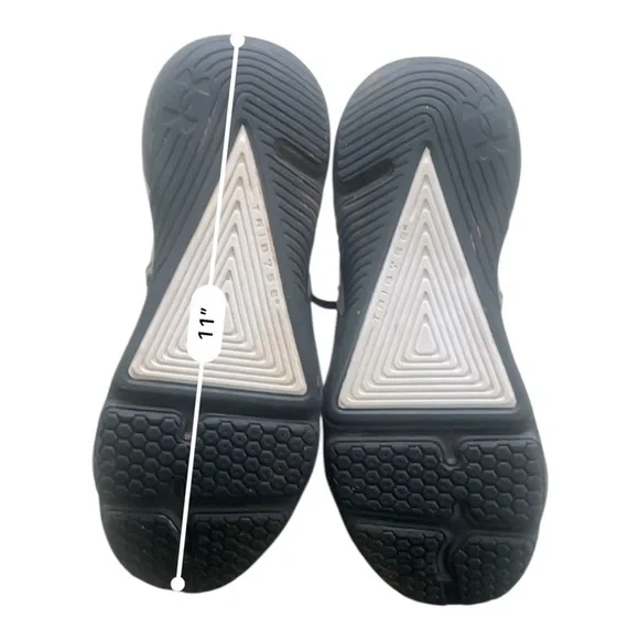 Under Armour HOVR  Apex 3 athletic sports gym shoes 9.5 black grey lace up - Picture 10 of 16